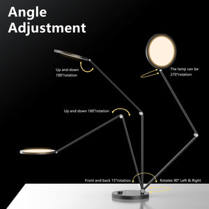 LED Desk Lamp with Swing Arm & Webcam Fill Light