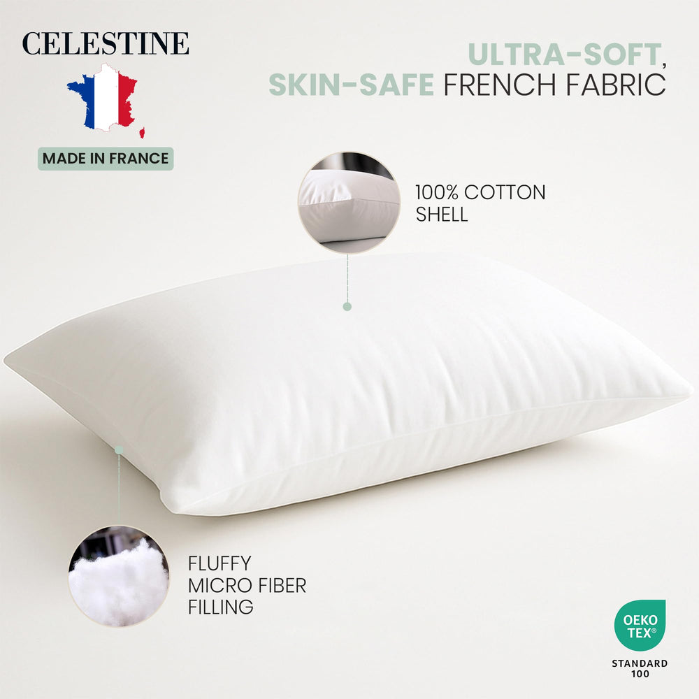 Microfiber Bed Pillows Set of 4 – Down Alternative, Queen & King