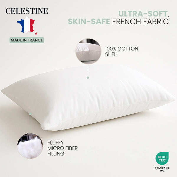Microfiber Bed Pillows Set of 4 – Down Alternative, Queen & King