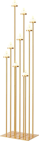 60-Inch 9-Arm Floor Candelabra Holder | Tall Metal Candlestick Stand