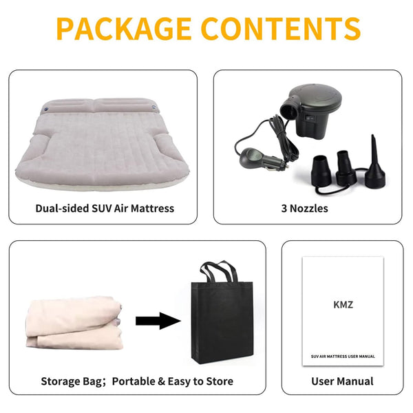 SUV Inflatable Air Mattress with Pump & 2 Pillows