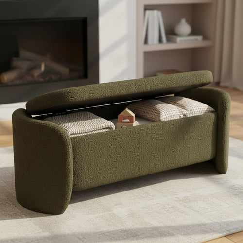 50-Inch Storage Ottoman Bench