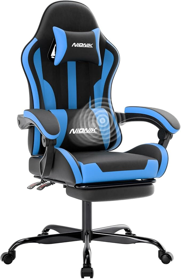 Ergonomic Gaming Chair with Footrest & Lumbar Support