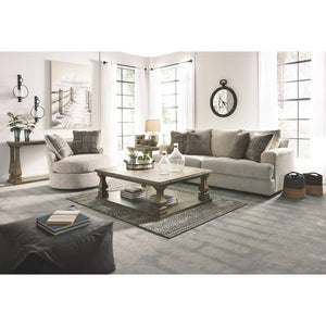 Cream Chenille Queen Sofa Sleeper with Accent Pillows