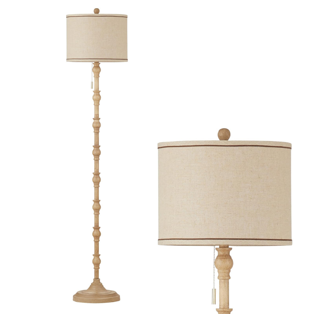 63.5" Vintage Floor Lamp with 3 Color Temperatures