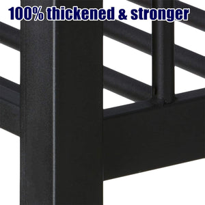 Heavy Duty Metal Bunk Bed Frame – Queen over Queen