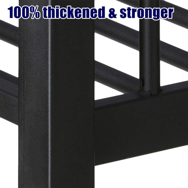 Heavy Duty Metal Bunk Bed Frame – Queen over Queen