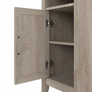 Small Storage Cabinet with Door – Washed Gray Engineered Wood