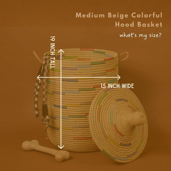 Handwoven Round Storage Basket with Lid
