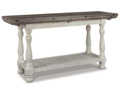 Farmhouse Flip Top Sofa Table – Gray & White