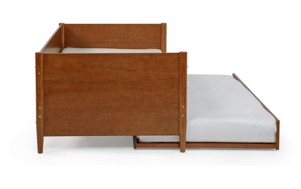 Mid-Century Modern Twin Daybed with Trundle