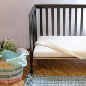 Breathable Waterproof Crib Mattress Pad – Organic Cotton, Standard Size