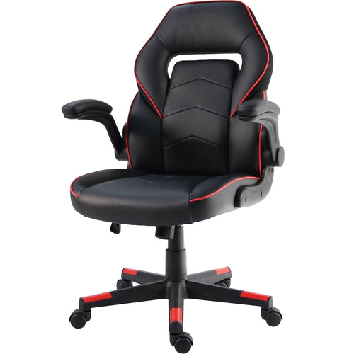 Ergonomic Gaming Chair with Flip-Up Armrests & 360° Swivel