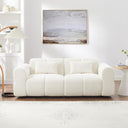 Modern 3-Seater Loveseat Sofa with Lambswool Upholstery