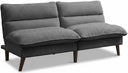 Convertible Futon Sofa Bed with Adjustable Backrest