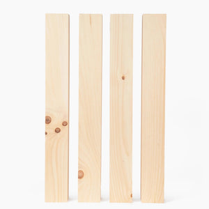 Square Farmhouse Dining Table Legs Set of 4 – 3.5" x 29" Solid Pine