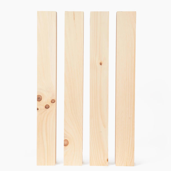 Square Farmhouse Dining Table Legs Set of 4 – 3.5" x 29" Solid Pine