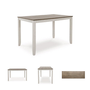 Counter Height Dining Table and Upholstered Bar Stools Set of 7