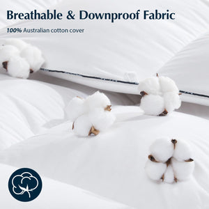 Goose Down Fiber Comforter – 420TC Cotton Shell, All-Season