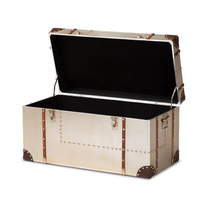 Industrial Storage Trunk with Inner Compartment – Silver