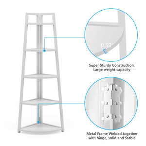 5-Tier Corner Shelf, 70" Tall