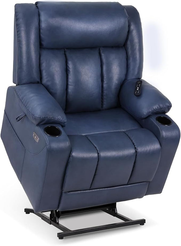 Power Lift Recliner Chair with Massage & Heat — Oversized, 400 lbs