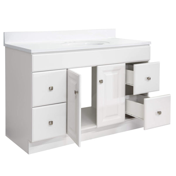 49-Inch Bathroom Vanity with Cultured Marble Top