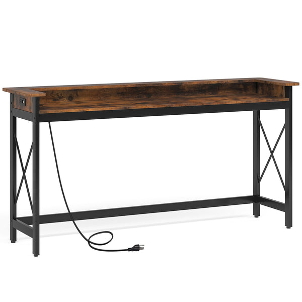 Sofa Console Table with Outlets & USB Ports – 70.9" Extra Long
