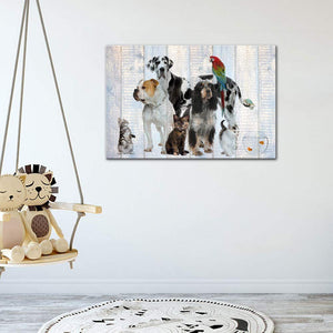 Dog & Cat Canvas Wall Art – 24x36 Landscape Print