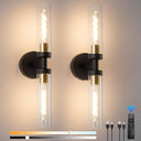 Rechargeable Battery Wall Sconce Set of 2 with Remote Control