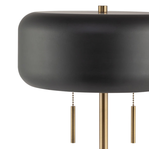 Industrial 2-Light Table Lamp with Dual Pull Chain