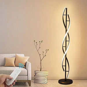Spiral LED Floor Lamp 40W Dimmable with Remote Control