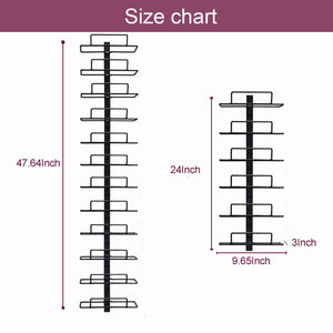 Wall Mount Wine Rack – Black Metal Bottle Holder