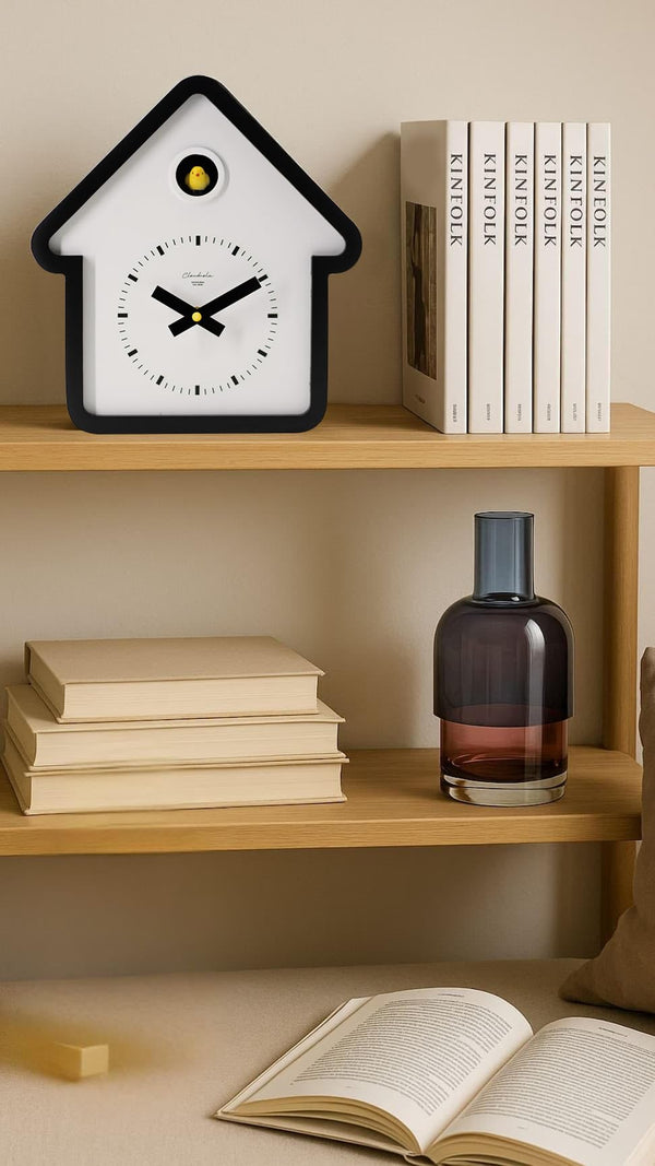 Modern Wooden House Cuckoo Wall Clock