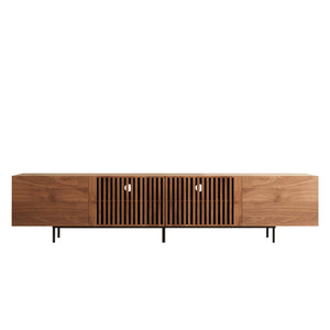 Mid-Century Modern TV Stand with Storage – Fits TVs Up to 80 Inches