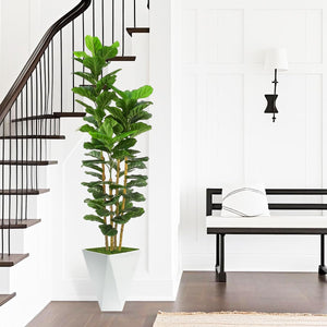 Artificial Fiddle Leaf Fig Tree with Planter – 6 ft