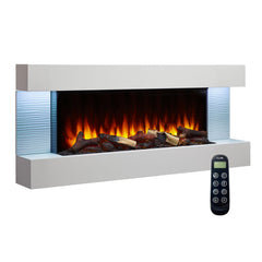 Wall Mount Electric Fireplace with Floating Mantel
