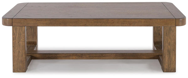 Light Brown Rectangular Coffee Table