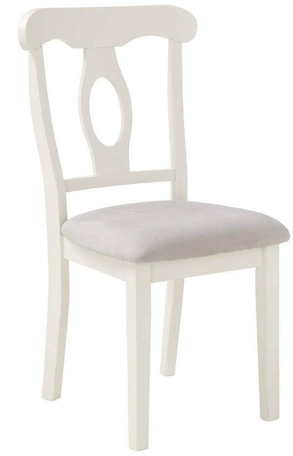 5-Piece Round Pedestal Dining Set with Cushioned Chairs