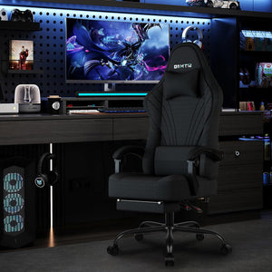 Big and Tall Ergonomic Gaming Chair with Footrest & Lumbar Support