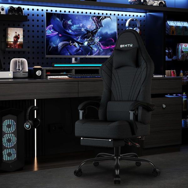 Big and Tall Ergonomic Gaming Chair with Footrest & Lumbar Support