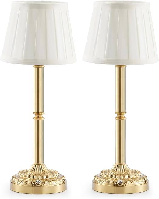 Rechargeable Cordless Table Lamp 2 Pack — Dimmable Touch Night Light
