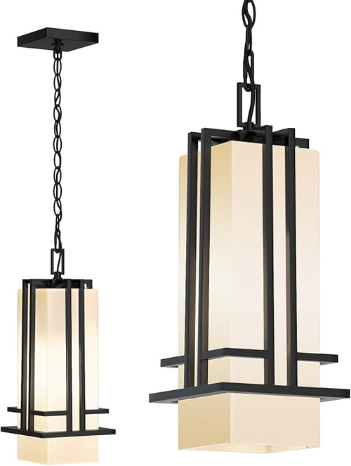 Modern Outdoor Pendant Light – Aluminum Hanging Lantern with Adjustable Chain