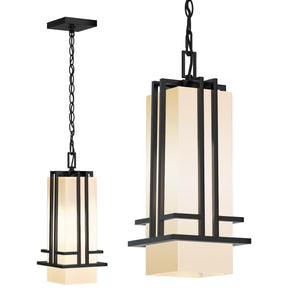 Modern Outdoor Pendant Light – Aluminum Hanging Lantern with Adjustable Chain