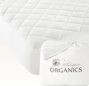 Organic Cotton Quilted Mattress Pad – 500 Thread Count, Deep Pocket