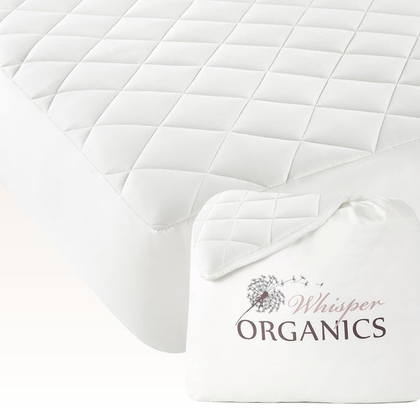 Organic Cotton Quilted Mattress Pad – 500 Thread Count, Deep Pocket