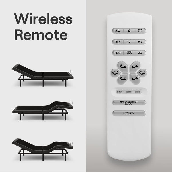 Adjustable Bed Base with Massage, Zero Gravity & USB Ports