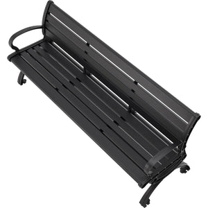 6ft Outdoor Park Bench with Backrest
