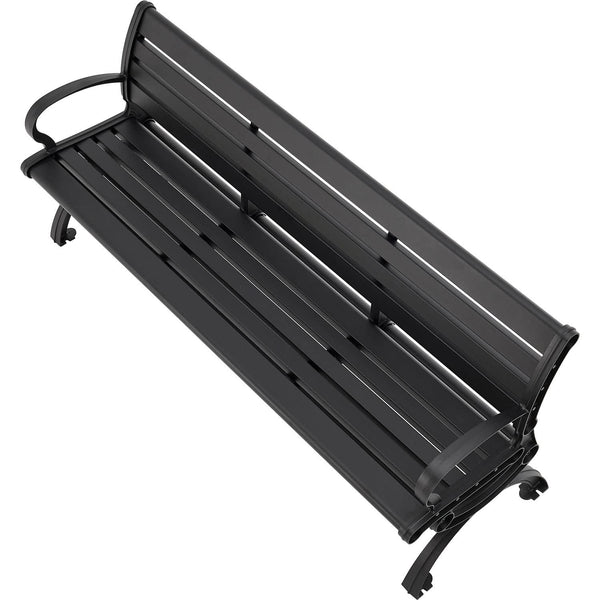6ft Outdoor Park Bench with Backrest