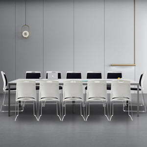 8-Pack Stackable Guest Chairs with Padded Seat & Back – Black